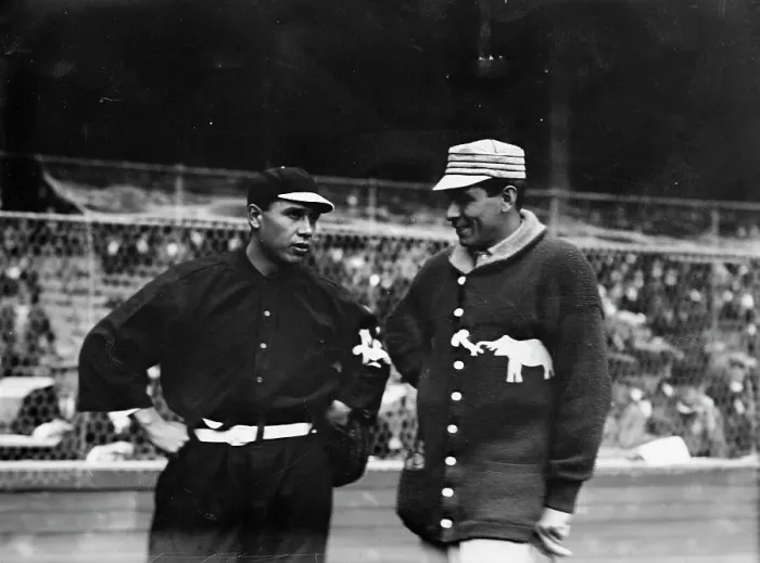 Framed Print : Chief Meyers, New York, NL & Chief Bender, Philadelphia, AL at World Series (baseball), 1911. Creator: Bain News Service Framed Print : Chief Meyers, New York, NL & Chief Bender, Philadelphia, AL at World Series (baseball), 1911. Creator: Bain News Service