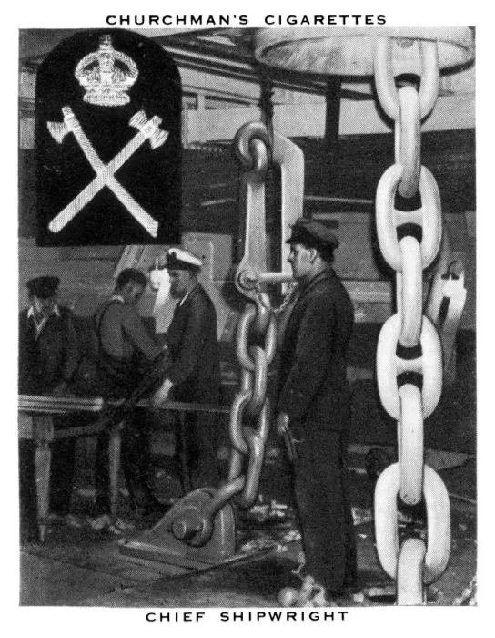 Framed Print : Chief Shipwright, 1937. Artist: WA & AC Churchman Framed Print : Chief Shipwright, 1937. Artist: WA & AC Churchman