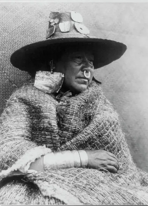 Framed Print : A chief's daughter-Nakoaktok, c1914. Creator: Edward Sheriff Curtis Framed Print : A chief's daughter-Nakoaktok, c1914. Creator: Edward Sheriff Curtis