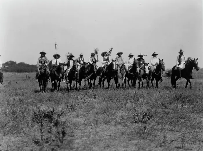 Framed Print : Chiefs in the Sun Dance parade-Cheyenne, c1927. Creator: Edward Sheriff Curtis Framed Print : Chiefs in the Sun Dance parade-Cheyenne, c1927. Creator: Edward Sheriff Curtis