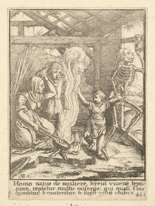 Framed Print : The Child, from the Dance of Death, 1651. Creator: Wenceslaus Hollar Framed Print : The Child, from the Dance of Death, 1651. Creator: Wenceslaus Hollar