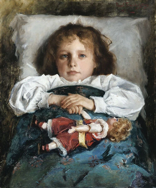 Child with a Doll, 1912. Artist: Trubetskoy (Troubetzkoy), Prince Pavel Petrovich (1866-1938)