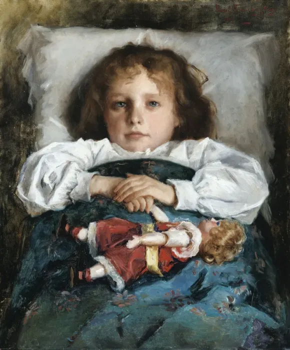 Framed Print : Child with a Doll, 1912. Artist: Trubetskoy (Troubetzkoy), Prince Pavel Petrovich (1866-1938) Framed Print : Child with a Doll, 1912. Artist: Trubetskoy (Troubetzkoy), Prince Pavel Petrovich (1866-1938)