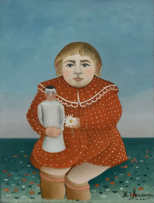 Framed Print : Child With A Doll, ca 1904 Framed Print : Child With A Doll, ca 1904