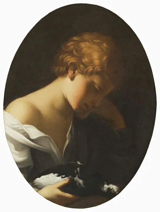 Framed Print : Child Holding a Dove, c17th century. Creator: Unknown Framed Print : Child Holding a Dove, c17th century. Creator: Unknown