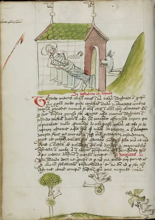 Framed Print : A Child in a House and a Woman with a Child: An Eagle with a Snail... third quarter of 15th cent. Creator: Unknown Framed Print : A Child in a House and a Woman with a Child: An Eagle with a Snail... third quarter of 15th cent. Creator: Unknown