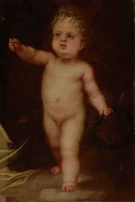 Framed Print : Child Jesus with Instruments of the Passion, 18th century. Creator: Unknown Framed Print : Child Jesus with Instruments of the Passion, 18th century. Creator: Unknown