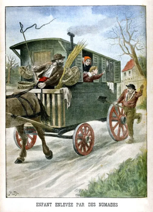Framed Print : Child kidnapped by gypsies, 1902 Framed Print : Child kidnapped by gypsies, 1902