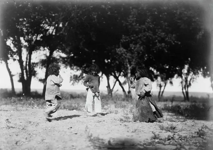 Framed Print : Child life, the cotton woods-Navaho, c1905. Creator: Edward Sheriff Curtis Framed Print : Child life, the cotton woods-Navaho, c1905. Creator: Edward Sheriff Curtis