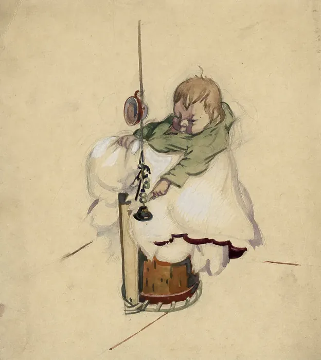 Framed Print : Child in Naroysan'. Selkups, 1920. Creator: A. G. Vargin. Child in Naroysan'. Selkups, 1920. Creator: A. G. Vargin
