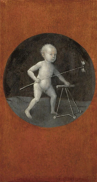Child with Pinwheel and Toddler Chair. (Reverse of Christ Carrying the Cross), c. 1490