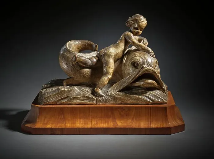 Framed Print : Child Riding a Dolphin, 1738. Creator: Edme Bouchardon Framed Print : Child Riding a Dolphin, 1738. Creator: Edme Bouchardon