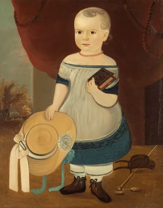 Framed Print : Child with Straw Hat, c. 1846 / 1873. Creator: William Matthew Prior Framed Print : Child with Straw Hat, c. 1846 / 1873. Creator: William Matthew Prior