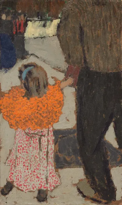 Framed Print : Child Wearing a Red Scarf, c. 1891. Creator: Edouard Vuillard Framed Print : Child Wearing a Red Scarf, c. 1891. Creator: Edouard Vuillard