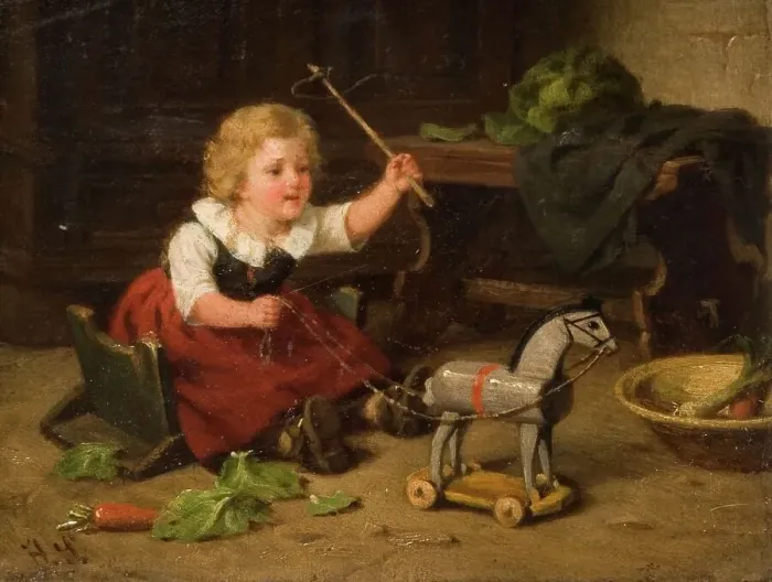 Framed Print : Childhood, 1850-1900. Creator: Hermann Sondermann Framed Print : Childhood, 1850-1900. Creator: Hermann Sondermann