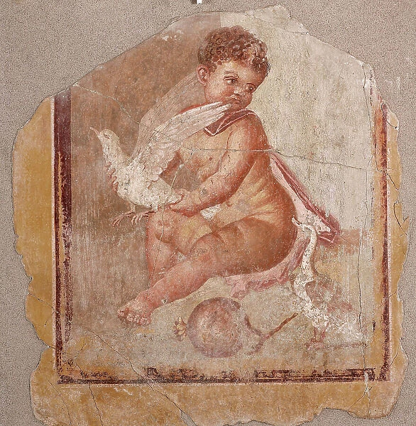 Childhood of Adonis, 1st century. Creator: Roman-Pompeian wall painting