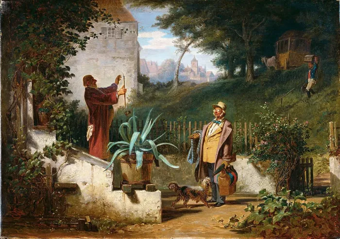 Framed Print : Childhood Friends. Artist: Spitzweg, Carl (1808-1885) Framed Print : Childhood Friends. Artist: Spitzweg, Carl (1808-1885)