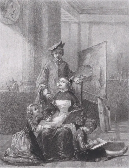 Framed Print : The Childhood of Paolo Veronese, from L Artiste, August 10, 1845 Framed Print : The Childhood of Paolo Veronese, from L Artiste, August 10, 1845