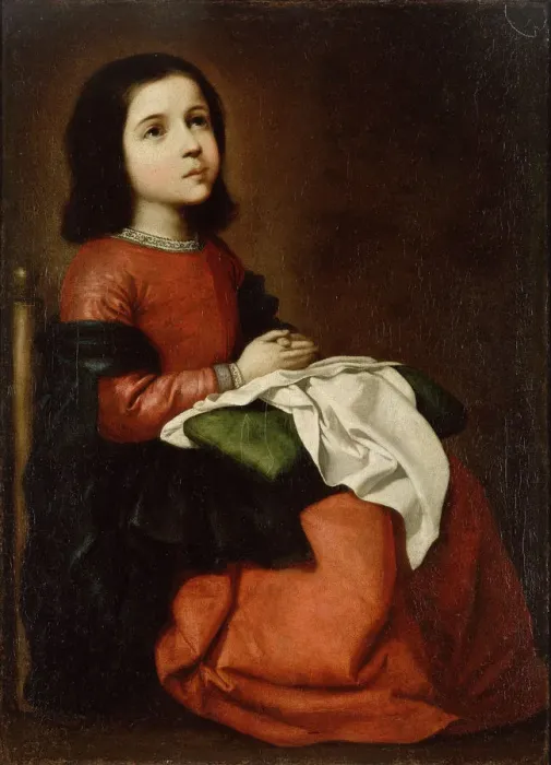 Framed Print : The Childhood of the Virgin, c1660. Artist: Francisco de Zurbaran Framed Print : The Childhood of the Virgin, c1660. Artist: Francisco de Zurbaran
