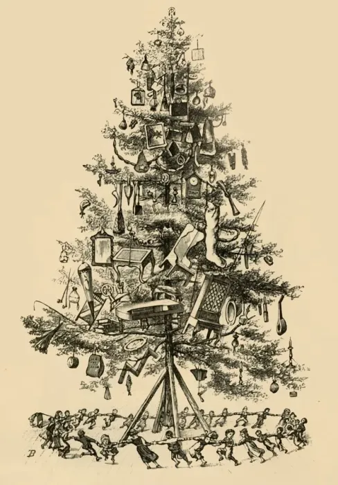 Framed Print : The Children Danced Gayly Around The Tree, 1882. Creator: Unknown Framed Print : The Children Danced Gayly Around The Tree, 1882. Creator: Unknown