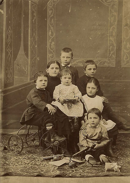 Children of the director of the teacher's seminary Ivan Timofeevich Savenkov, 1888-1889. Creator: Akselrod