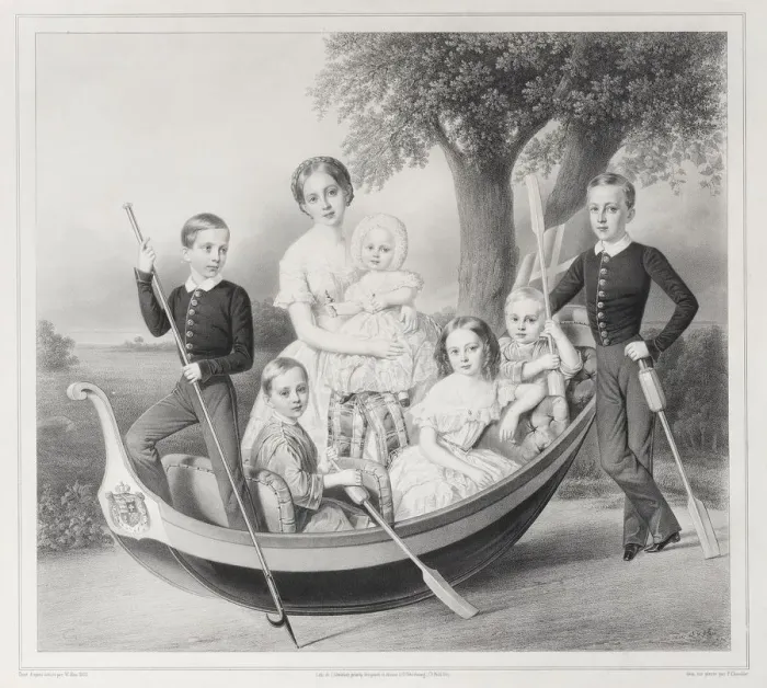 Framed Print : Children of Duke Peter of Oldenburg (1812?1881): Alexandra, Katharine, Nikolaus, Alexander and Georg Framed Print : Children of Duke Peter of Oldenburg (1812?1881): Alexandra, Katharine, Nikolaus, Alexander and Georg