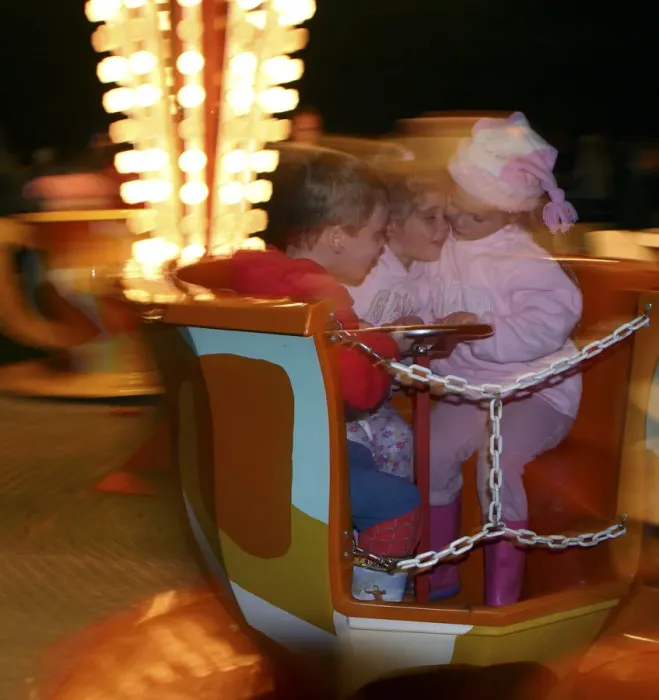 Framed Print : Children on a fairground ride, 2005 Framed Print : Children on a fairground ride, 2005