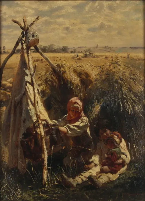 Framed Print : Children in the Fields, 1870. Artist: Makovsky, Konstantin Yegorovich (1839-1915) Framed Print : Children in the Fields, 1870. Artist: Makovsky, Konstantin Yegorovich (1839-1915)