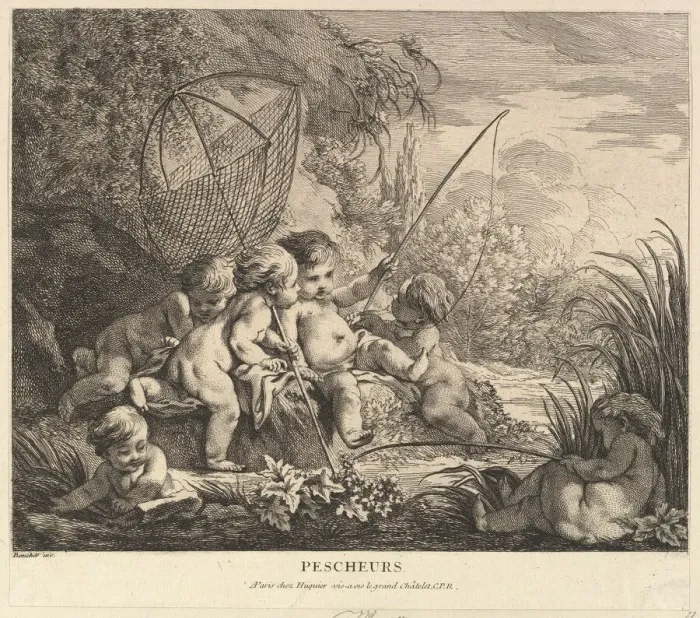 Framed Print : Children Fishing, ca. 1738. Creator: Pierre Alexandre Aveline Framed Print : Children Fishing, ca. 1738. Creator: Pierre Alexandre Aveline