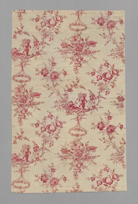 Framed Print : Children Harvesting (Furnishing Fabric), Orleans, 18th century. Creator: Unknown Framed Print : Children Harvesting (Furnishing Fabric), Orleans, 18th century. Creator: Unknown