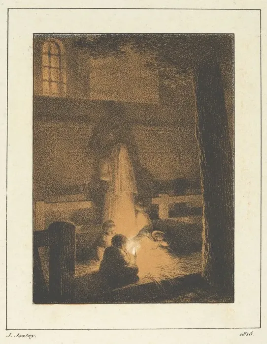 Framed Print : Children Holding a Candle in a Church, 1818. Creator: Jean-Baptiste Isabey Framed Print : Children Holding a Candle in a Church, 1818. Creator: Jean-Baptiste Isabey