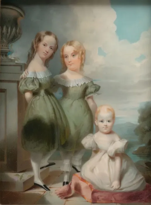 Framed Print : The Children of Homer Ramsdell, Esq. 1842. Creator: Thomas Seir Cummings Framed Print : The Children of Homer Ramsdell, Esq. 1842. Creator: Thomas Seir Cummings