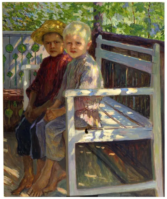 Framed Print : Children, late 19th or 20th century. Artist: Nikolaj Petrovic Bogdanov-Bel skij Framed Print : Children, late 19th or 20th century. Artist: Nikolaj Petrovic Bogdanov-Bel skij