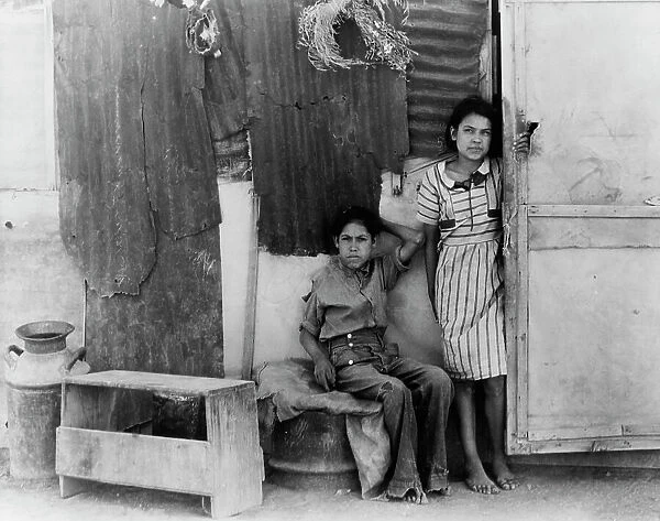 Children of Mexican cotton laborers, Casa Grande, Arizona, 1937. Creator: Dorothea Lange