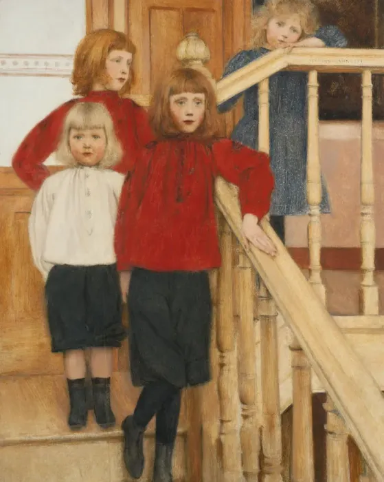 Framed Print : The Children of Monsieur Neve. Artist: Khnopff, Fernand (1858-1921) Framed Print : The Children of Monsieur Neve. Artist: Khnopff, Fernand (1858-1921)