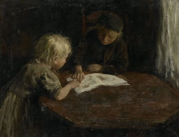 Children with a Picture-book, 1880-1910. Creator: Jacob Simon Hendrik Kever