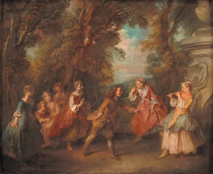 Framed Print : Children at Play in the Open, 1705-1743. Creator: Nicolas Lancret Framed Print : Children at Play in the Open, 1705-1743. Creator: Nicolas Lancret