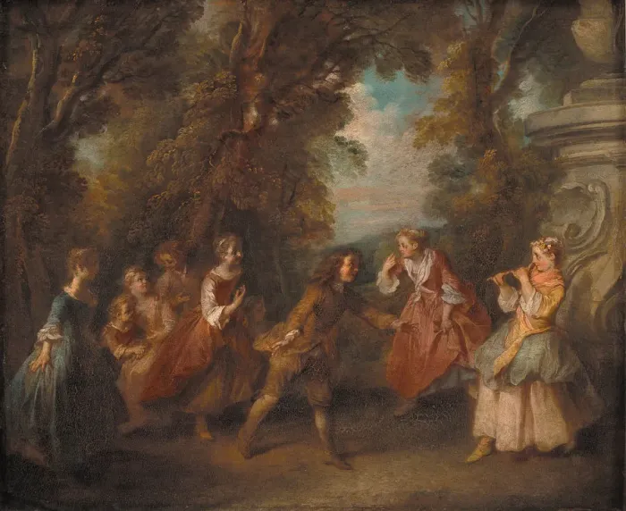 Framed Print : Children at Play in the Open. Artist: Lancret, Nicolas (1690-1743) Framed Print : Children at Play in the Open. Artist: Lancret, Nicolas (1690-1743)