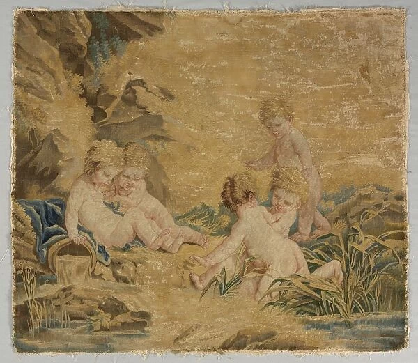 Children Playing: The Bath, 1700s. Creator: Charron (French), workshop of; Francois Boucher