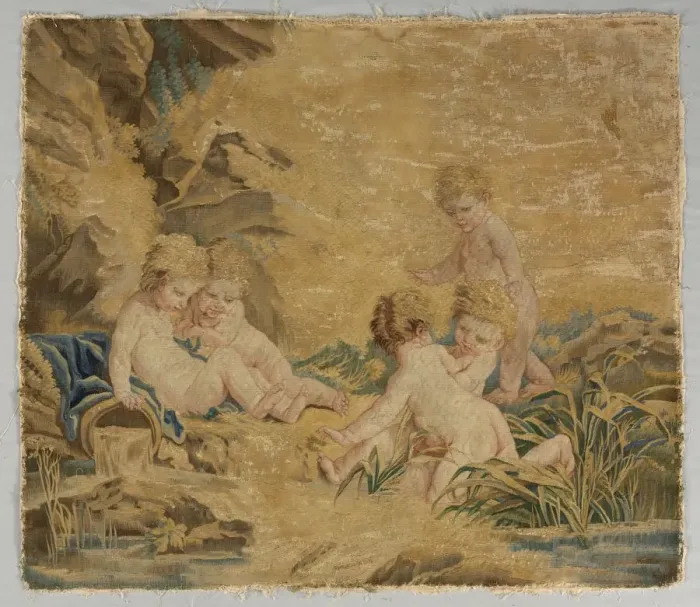 Framed Print : Children Playing: The Bath, 1700s. Creator: Charron (French), workshop of; Francois Boucher Framed Print : Children Playing: The Bath, 1700s. Creator: Charron (French), workshop of; Francois Boucher