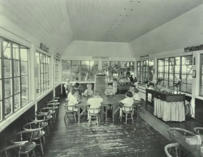 Framed Print : Children playing in the nursery at Banstead Residential School, Surrey, 1931