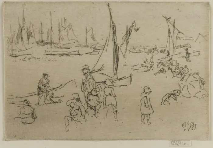 Framed Print : Children, Portsmouth, 1887. Creator: James Abbott McNeill Whistler Framed Print : Children, Portsmouth, 1887. Creator: James Abbott McNeill Whistler