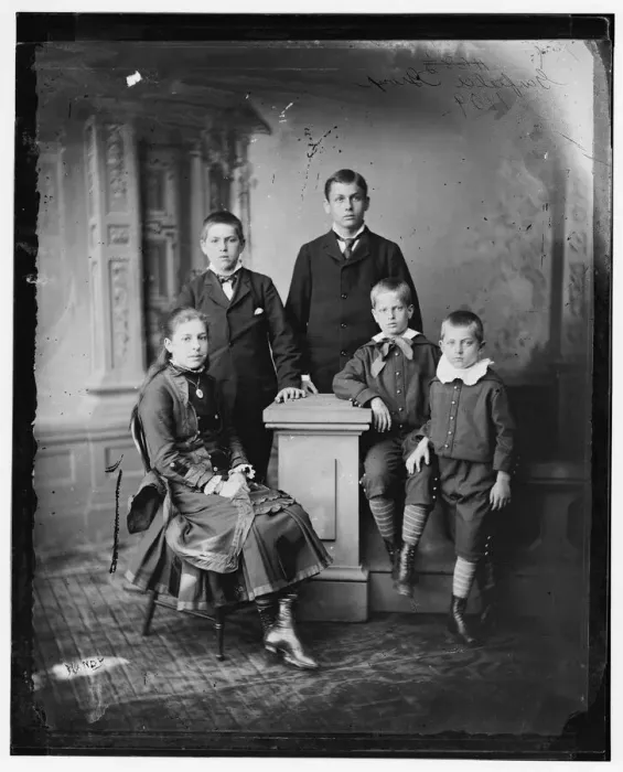 Framed Print : Children of President James A. Garfield, between 1865 and 1880. Creator: Unknown Framed Print : Children of President James A. Garfield, between 1865 and 1880. Creator: Unknown