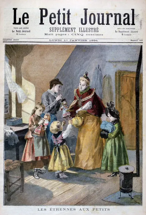 Framed Print : Children receiving New Years gifts, 1894. Artist: Oswaldo Tofani Framed Print : Children receiving New Years gifts, 1894. Artist: Oswaldo Tofani