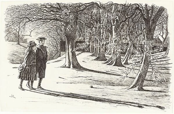 Two Children in the Snow. Creator: George du Maurier