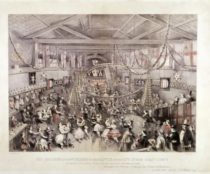 Framed Print : Children of workmen in the service of the City Steam Boat Company, c1859. Artist Framed Print : Children of workmen in the service of the City Steam Boat Company, c1859. Artist