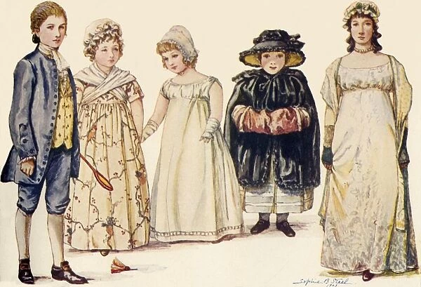 Childrens attire during the reigns of Queen Anne, George I, II and III 1702-1790, 1903, (1937)