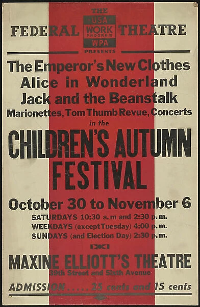 Children's Autumn Festival, New York, 1937. Creator: Unknown