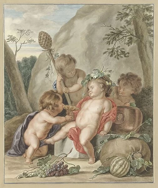 Children's bacchanal, 1751. Creator: Abraham Delfos