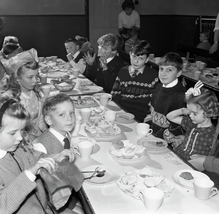 Framed Print : Childrens Christmas party at a Methodist school, South Yorkshire, 1964. Artist Framed Print : Childrens Christmas party at a Methodist school, South Yorkshire, 1964. Artist